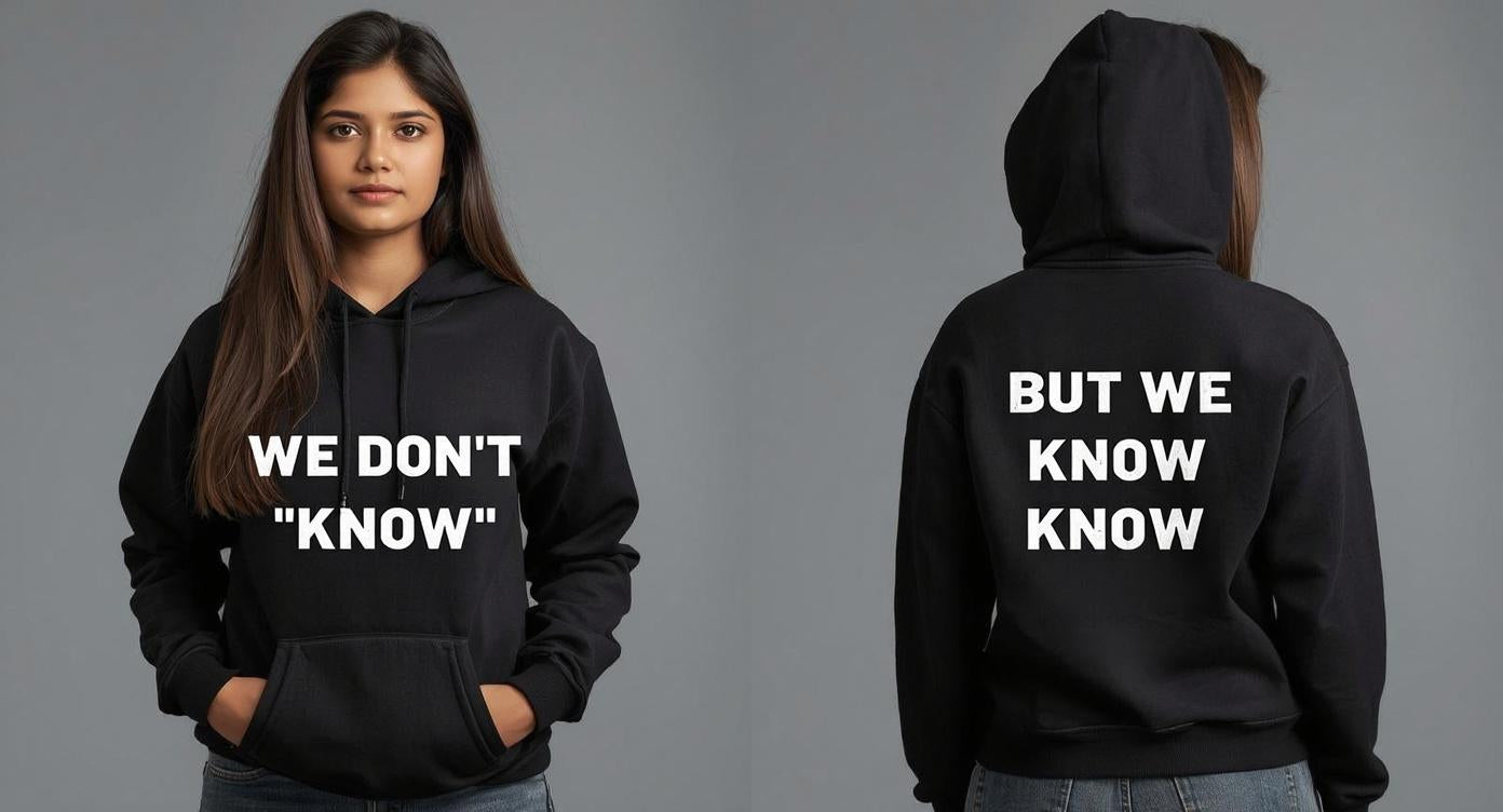 Women's Hoodie We don't "know" but we "know know"