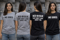 Women's T-Shirt Red or Blue they don't care about you